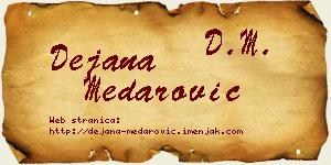 Dejana Medarović vizit kartica